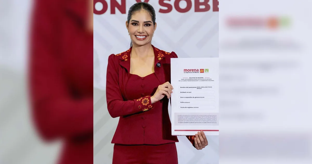 Geraldine Ponce va por Nayarit: formaliza su registro en Morena