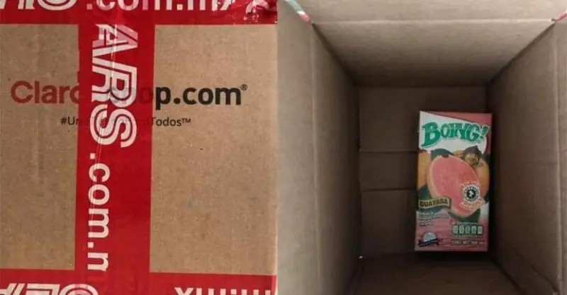 Joven pidió Iphone en tienda online y le llegó un Boing de guayaba