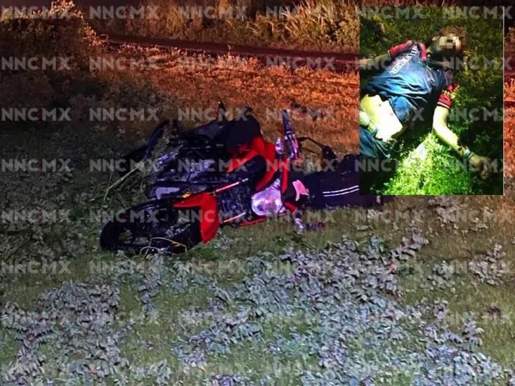 Bahía de Banderas. Joven motociclista está grave al derrapar cerca de San Juan