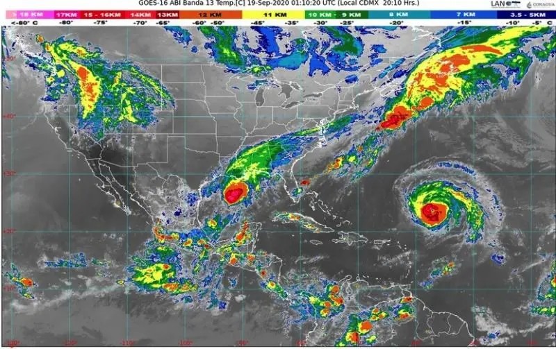 México. Tres tormentas tropicales se formaron hoy en el Atlántico