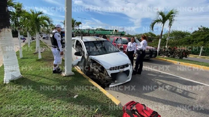 Terrible choque en Plaza Iguana
