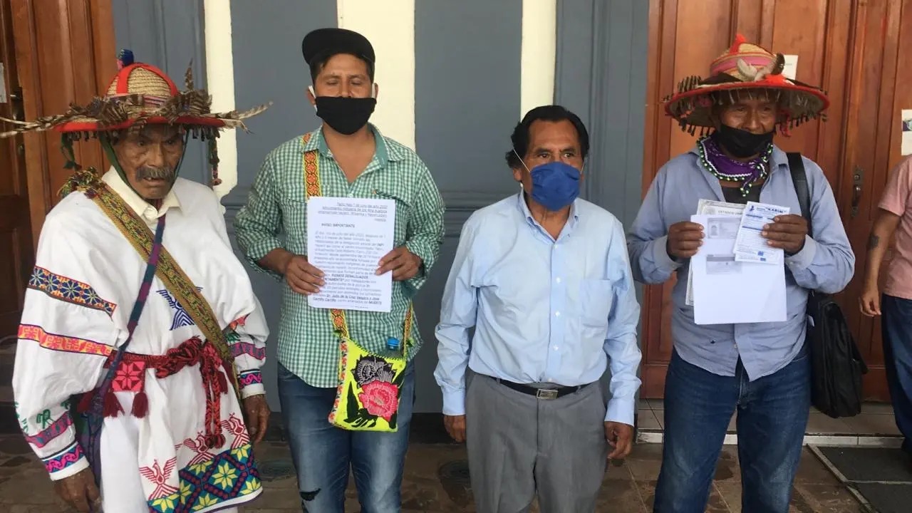 INPI. Retiran plantón del Movimiento de los Cuatro Pueblos tras casi año y medio