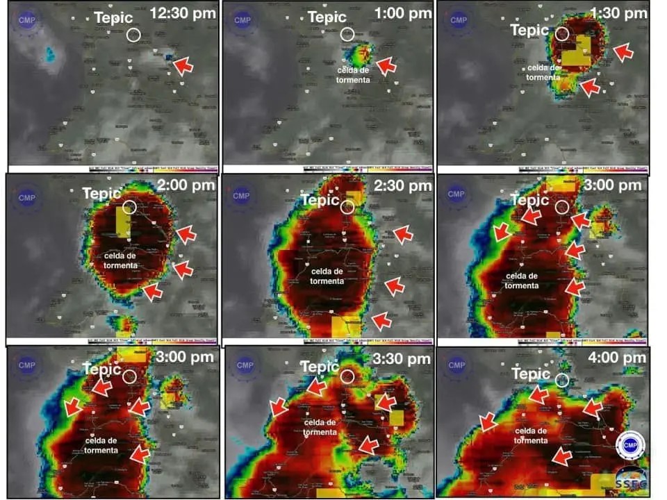 Califican de \"severa\" la tormenta que impactó a Tepic este domingo