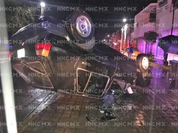 Golf terminó volcado