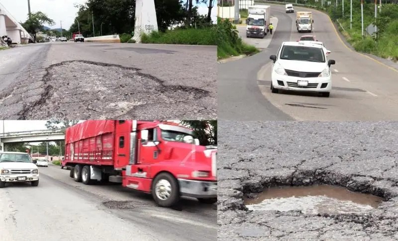 Tepic. Conductores piden a autoridades que se cubran los \"baches\" del Libramiento