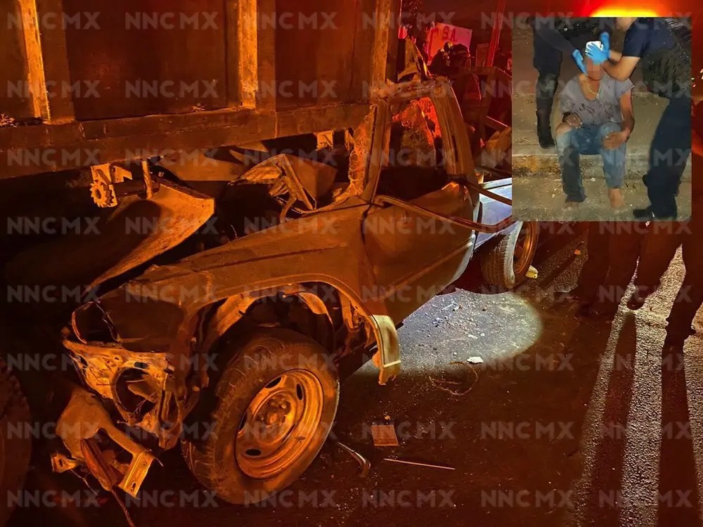 ¡La libró de milagro!: Queda herido tras aparatoso accidente en la Tepic-Guadalajara