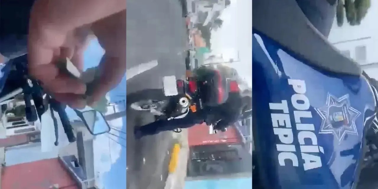 Captan a policía de Tepic recibiendo mordida y es suspendido