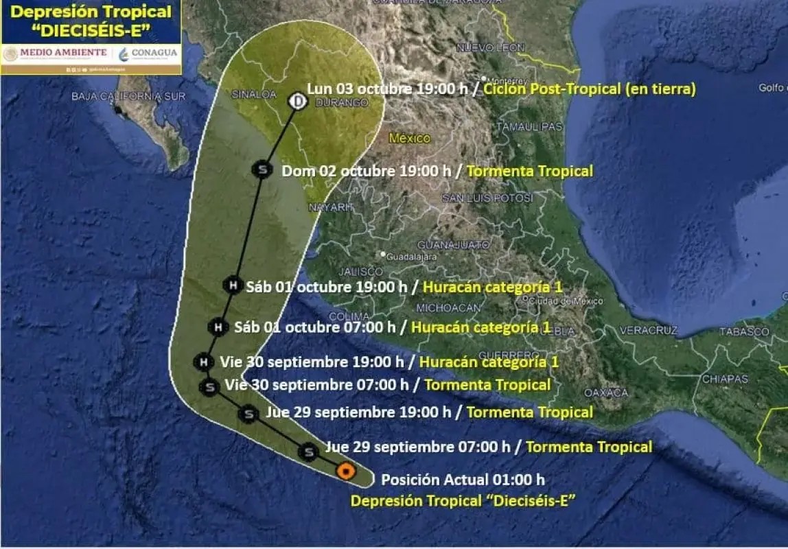 Mortifica huracán Orlene a Nayarit