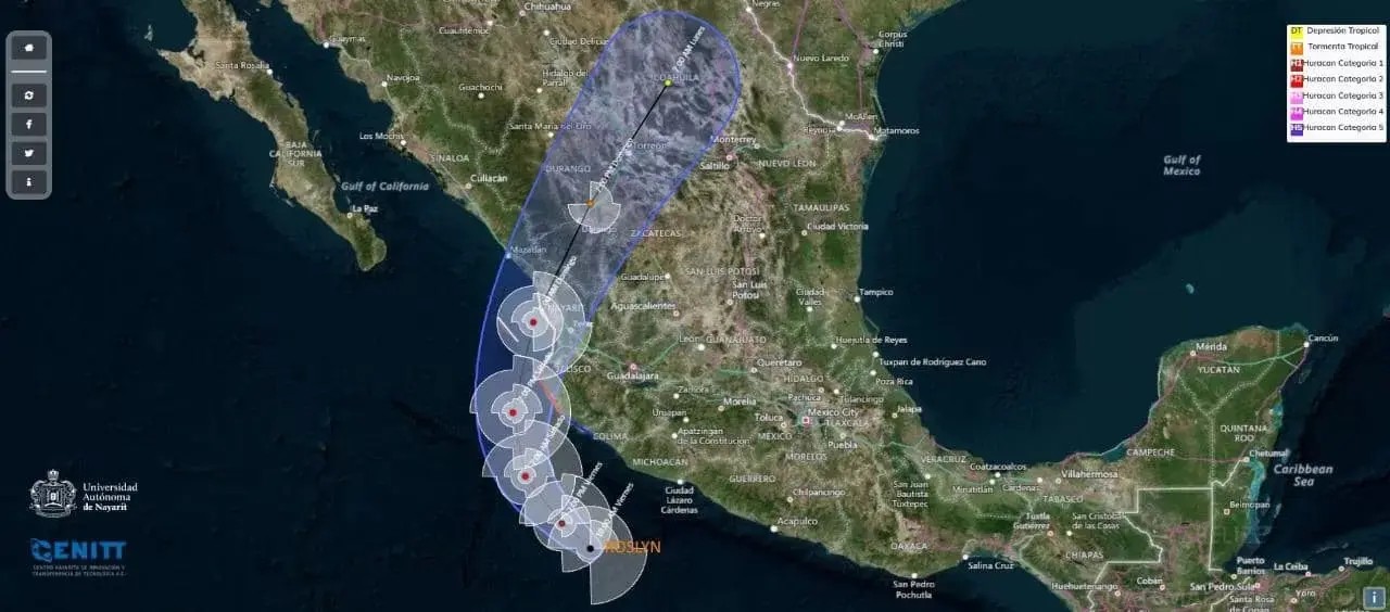 Alerta en Nayarit por Roslyn