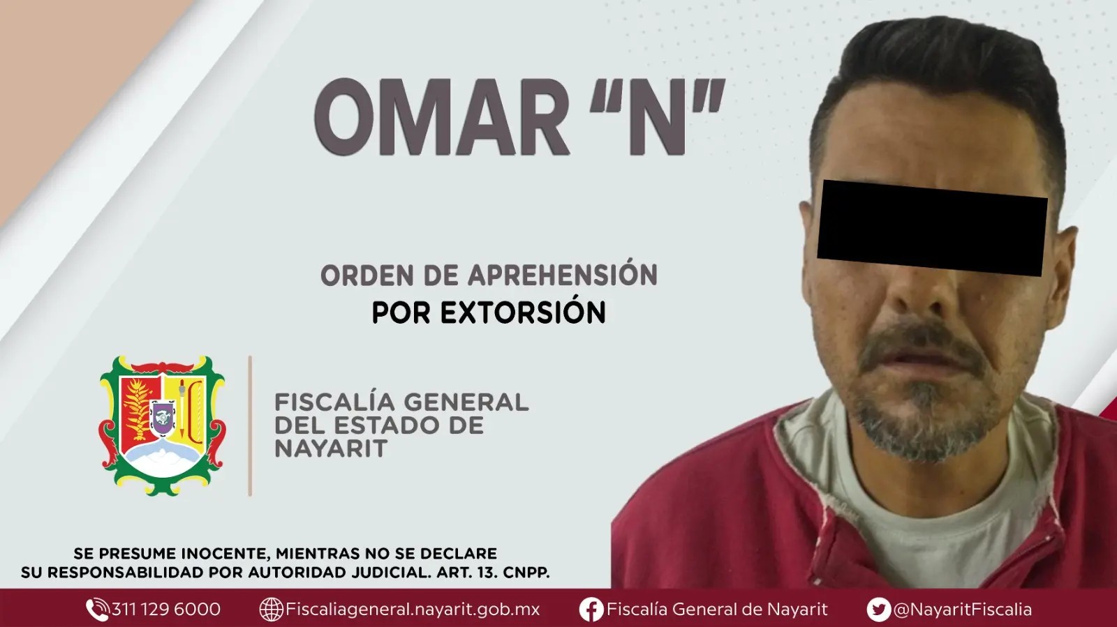 Ejecutan orden de aprehensión por delito de extorsión