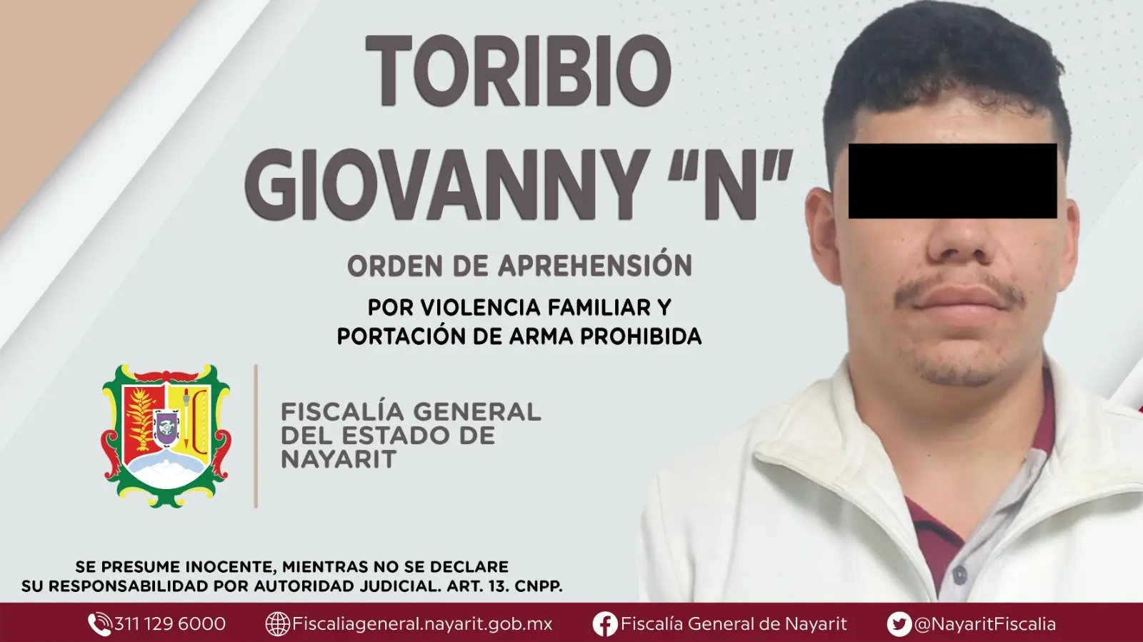 Detienen a hombre por violencia familiar y portación de arma