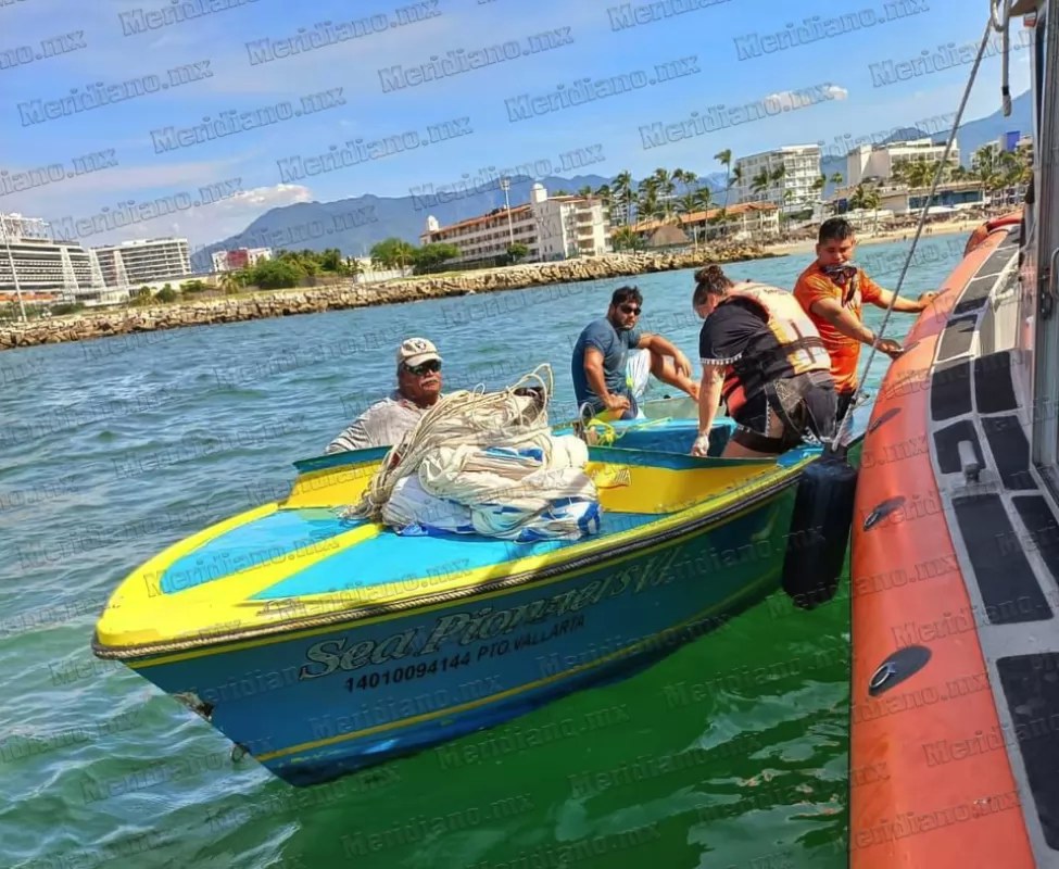 ¡tronó el parachute y extranjera voló hacia el mar!