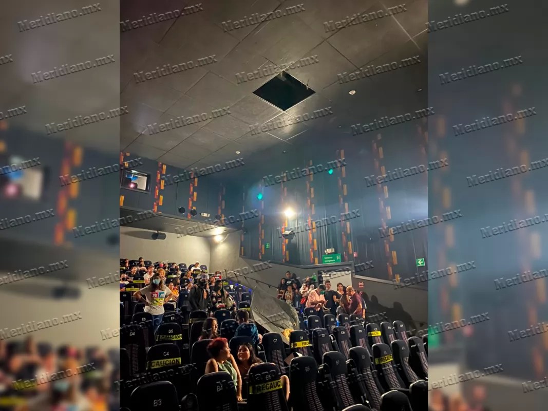Colapsa techo en cine de Plaza Cantera; Clausuran dos salas