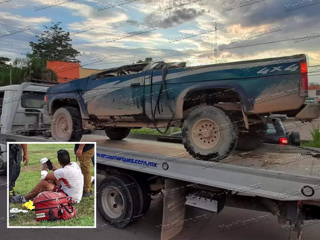 ¡por poco y no la cuenta!: chocó y luego se volcó