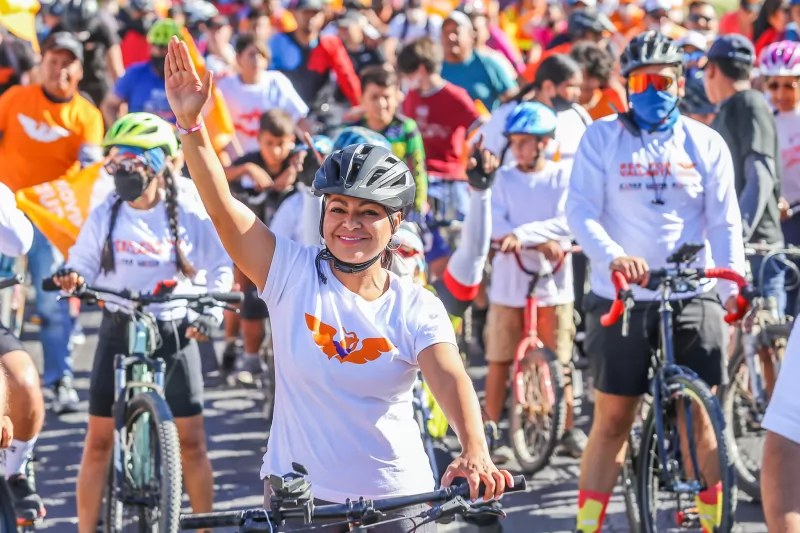 Impresionante rodada ciclista en apoyo a Lupita Guerrero