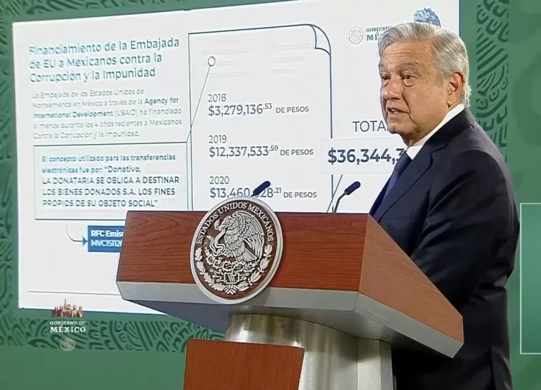 AMLO envía nota diplomática a Estados Unidos por financiación a MCCI