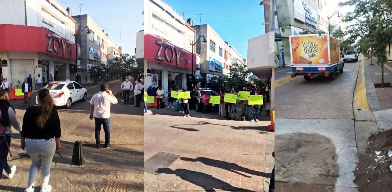 Tepic. Responde Javier Castellón a manifestantes que exigen reabrir el Centro Histórico