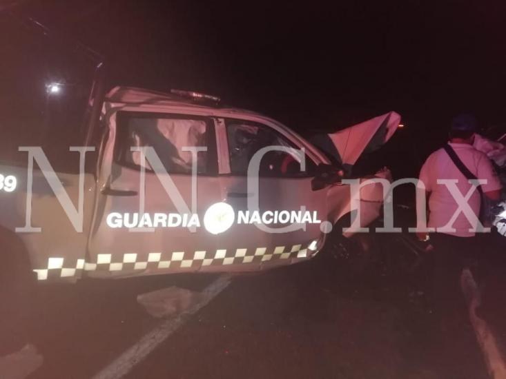 Muere elemento de la Guardia Nacional y un civil en accidente automovilístico