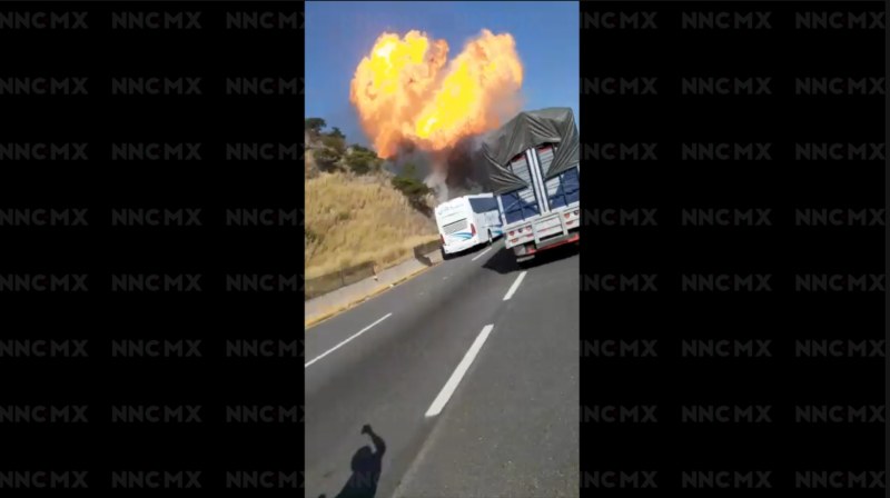 VIDEO: Así estalló la cisterna de gas tras accidente en la Tepic-Guadalajara