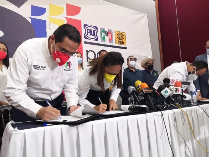 \"Sííí Por Nayarit\": PAN, PRI y PRD se comprometen a formar alianza para el 2021