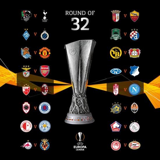 Europa League: Listos los juegos de Dieciseisavos de Final